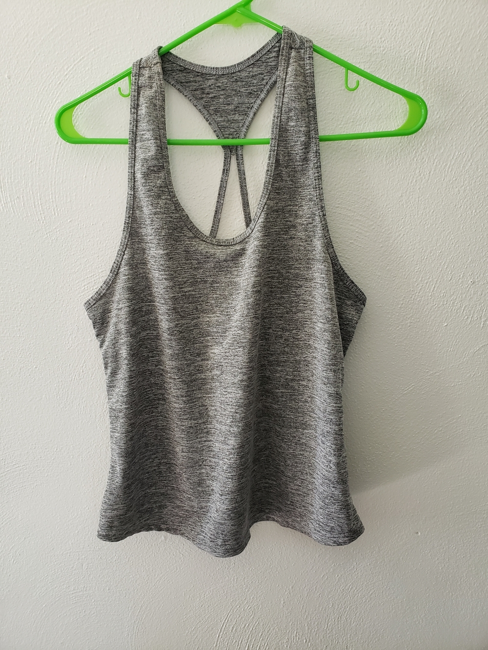 SHEIN Gray Heather Racerback Tank Top